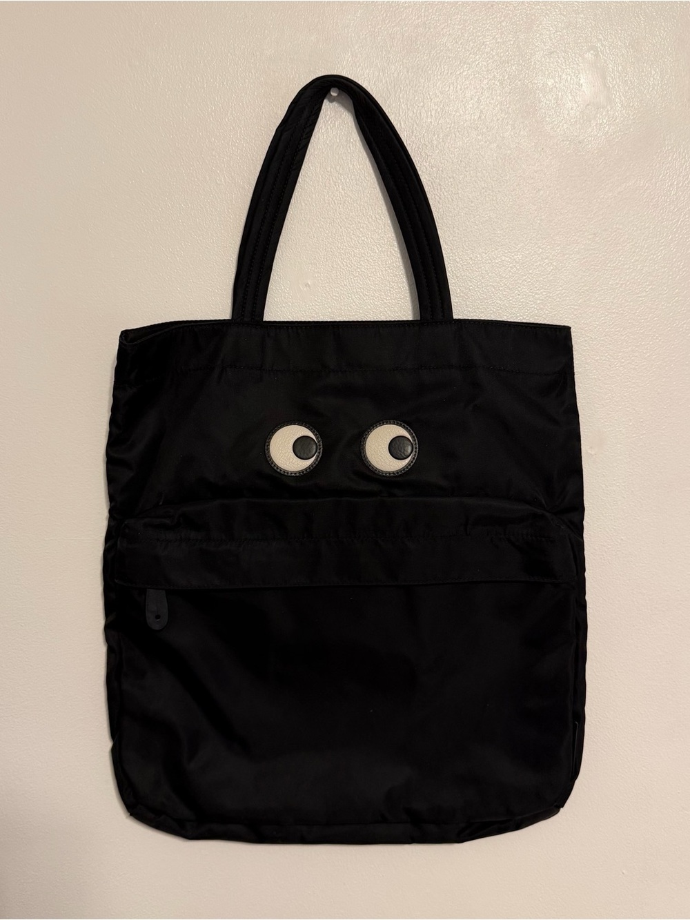 Anya Hindmarch Eyes Tote Bag Nylon Black